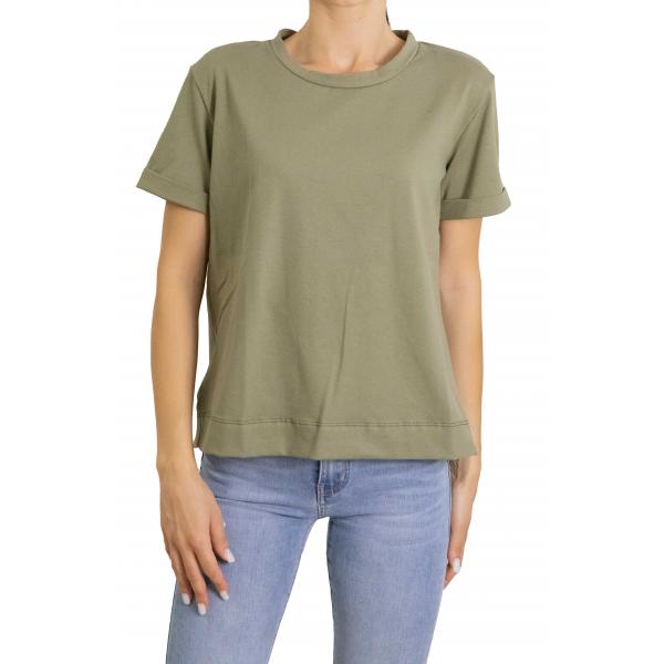 Maglia in cotone con scollo a scatoletta 